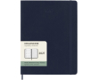Large weekly leather-colour paper soft cover Moleskine diary colour blue