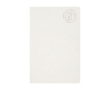 Thermographic notebook, no spine, recycled A5 lined pages colour off white