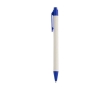 Recycled material pen in various colours with black ink colour royal blue