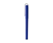 Recycled plastic pen with black gel ink colour royal blue