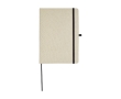 Organic cotton notebook with hardcover, B6 lined colour natural