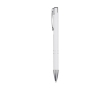 Recycled aluminium pen with glossy finish and black ink colour white