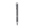 Recycled aluminium pen with glossy finish and black ink colour dark grey