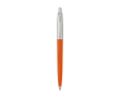 Elegant recycled pen with blue ink refill, Parker Jotter colour orange