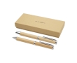 Bamboo pen and rollerball set with copper accents, black ink colour natural