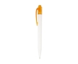 Two-tone pen made from recycled marine plastic, black ink colour orange