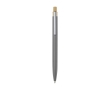 Aluminium and bamboo pen with transparent detail, blue ink colour grey