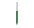 Recycled plastic pen in various colors, blue ink colour green