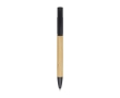 Bamboo pen with built-in phone stand, black ink colour black