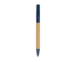 Bamboo pen with built-in phone stand, blue ink colour navy-blue