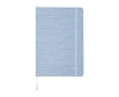 Hardcover notebook with recycled cotton cover, A5, ruled pages colour light blue