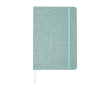 Hardcover notebook with recycled cotton cover, A5, ruled pages colour pastel green