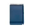 Recycled plastic ocean-cover notebook, A6, ruled pages colour navy-blue