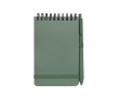 Recycled plastic ocean-cover notebook, A6, ruled pages colour pastel green