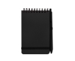 Recycled plastic ocean-cover notebook, A6, ruled pages colour black