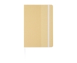 Notebook with recycled cardboard cover and elastic band, A5, ruled pages colour white