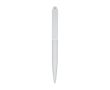 Recycled plastic pen with steel spring, blue ink colour white