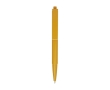 Recycled plastic pen with steel spring, blue ink colour yellow