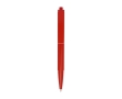 Recycled plastic pen with steel spring, blue ink colour red