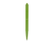 Recycled plastic pen with steel spring, blue ink colour green
