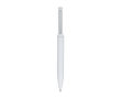 Recycled aluminium pen with bamboo section, black ink colour white