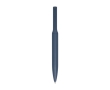 Recycled aluminium pen with bamboo section, black ink colour navy-blue