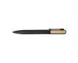 Recycled aluminium pen with bamboo section, black ink colour black