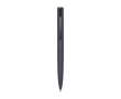 Recycled aluminium and plastic pen with clip, black ink colour taupe grey