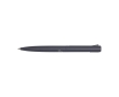 Recycled aluminium and plastic pen with clip, blue ink colour taupe grey