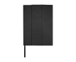 Hardcover recycled plastic notebook, A5, ruled pages colour black