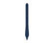 Recycled plastic pen with rubberized body, black ink colour navy-blue