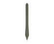 Recycled plastic pen with rubberized body, black ink colour dark green