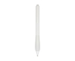 Recycled plastic pen with rubberized body, blue ink colour transparent white