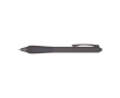 Recycled plastic pen with rubberized body, blue ink colour taupe grey