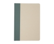 Hardcover notebook made of sugarcane plastic, A5, ruled pages colour pastel green