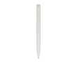 Recycled plastic pen with stainless steel tip, blue ink colour white