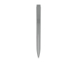 Recycled plastic pen with stainless steel tip, blue ink colour grey