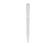 Recycled plastic pen with long-lasting ink, blue ink colour white