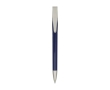 Pen with recycled plastic body and clip, blue ink colour navy-blue
