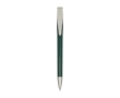 Pen with recycled plastic body and clip, blue ink colour dark green