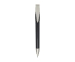 Pen with recycled plastic body and clip, blue ink colour black
