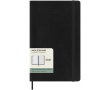 Softcover weekly planner in plastic leather with Moleskine bookmark colour black