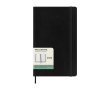 Softcover weekly planner in plastic leather with Moleskine bookmark colour black