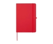 Notebook with rounded corners and soft cover, A5, ruled pages colour red