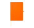 Notebook with rounded corners and soft cover, A5, ruled pages colour orange