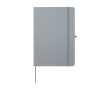 Notebook with rounded corners and soft cover, A5, ruled pages colour grey