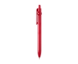 Recycled plastic pen with ball tip and clip, black ink colour red