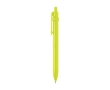 Recycled plastic pen with ball tip and clip, black ink colour lime