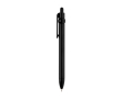 Recycled plastic pen with ball tip and clip, black ink colour black