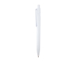 Sophisticated two-tone recycled plastic pen, blue ink colour white